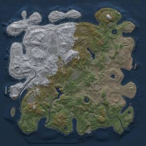 Thumbnail Rust Map: Procedural Map, Size: 4200, Seed: 648147157, 15 Monuments