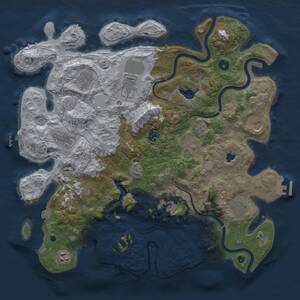 Thumbnail Rust Map: Procedural Map, Size: 4200, Seed: 648147157, 16 Monuments