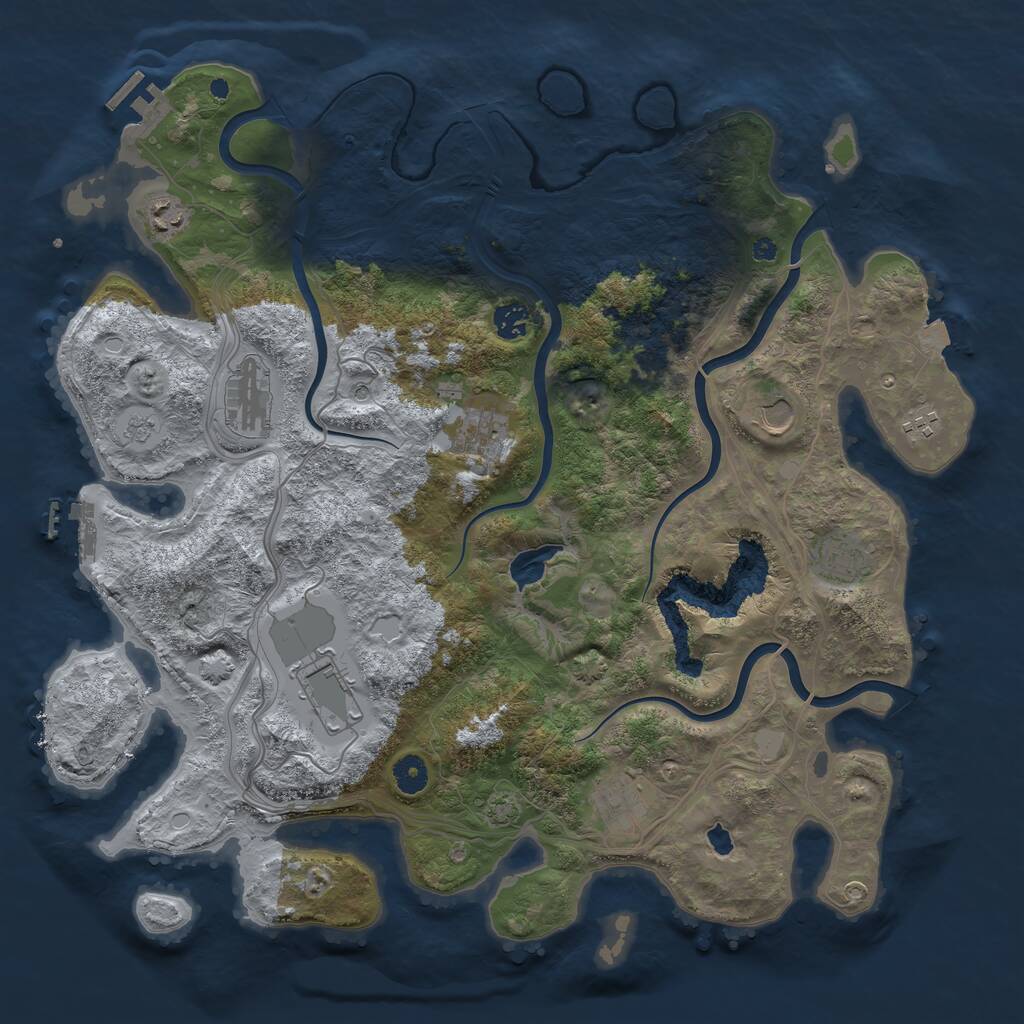 Rust Map: Procedural Map, Size: 4250, Seed: 32578, 15 Monuments