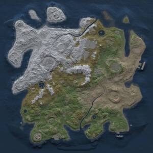 Thumbnail Rust Map: Procedural Map, Size: 3750, Seed: 1521714599, 14 Monuments