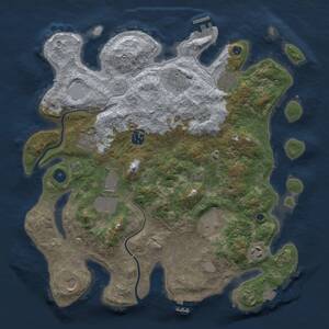 Thumbnail Rust Map: Procedural Map, Size: 3800, Seed: 1064408478, 15 Monuments
