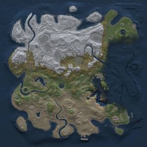 Thumbnail Rust Map: Procedural Map, Size: 4250, Seed: 1700966679, 16 Monuments