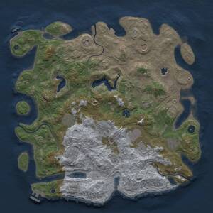Thumbnail Rust Map: Procedural Map, Size: 4250, Seed: 554505502, 16 Monuments
