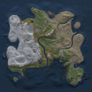 Thumbnail Rust Map: Procedural Map, Size: 3500, Seed: 2000789235, 14 Monuments