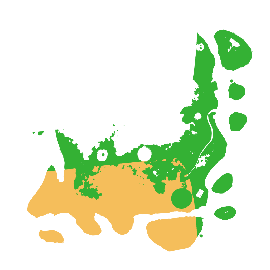 Biome Rust Map: Procedural Map, Size: 3500, Seed: 337334231