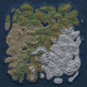 Thumbnail Rust Map: Procedural Map, Size: 5000, Seed: 139275635, 16 Monuments