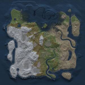 Thumbnail Rust Map: Procedural Map, Size: 3500, Seed: 1801758796, 15 Monuments