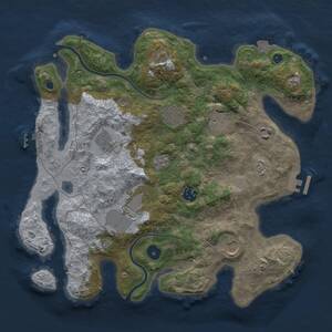 Thumbnail Rust Map: Procedural Map, Size: 3500, Seed: 816634376, 14 Monuments