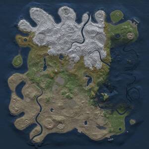 Thumbnail Rust Map: Procedural Map, Size: 4500, Seed: 1343990922, 16 Monuments