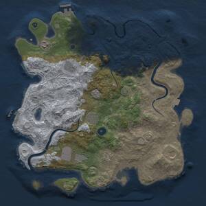 Thumbnail Rust Map: Procedural Map, Size: 3800, Seed: 2008829964, 14 Monuments