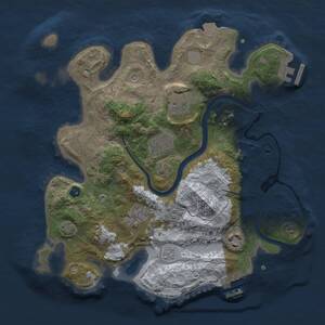 Thumbnail Rust Map: Procedural Map, Size: 3000, Seed: 1806962727, 11 Monuments