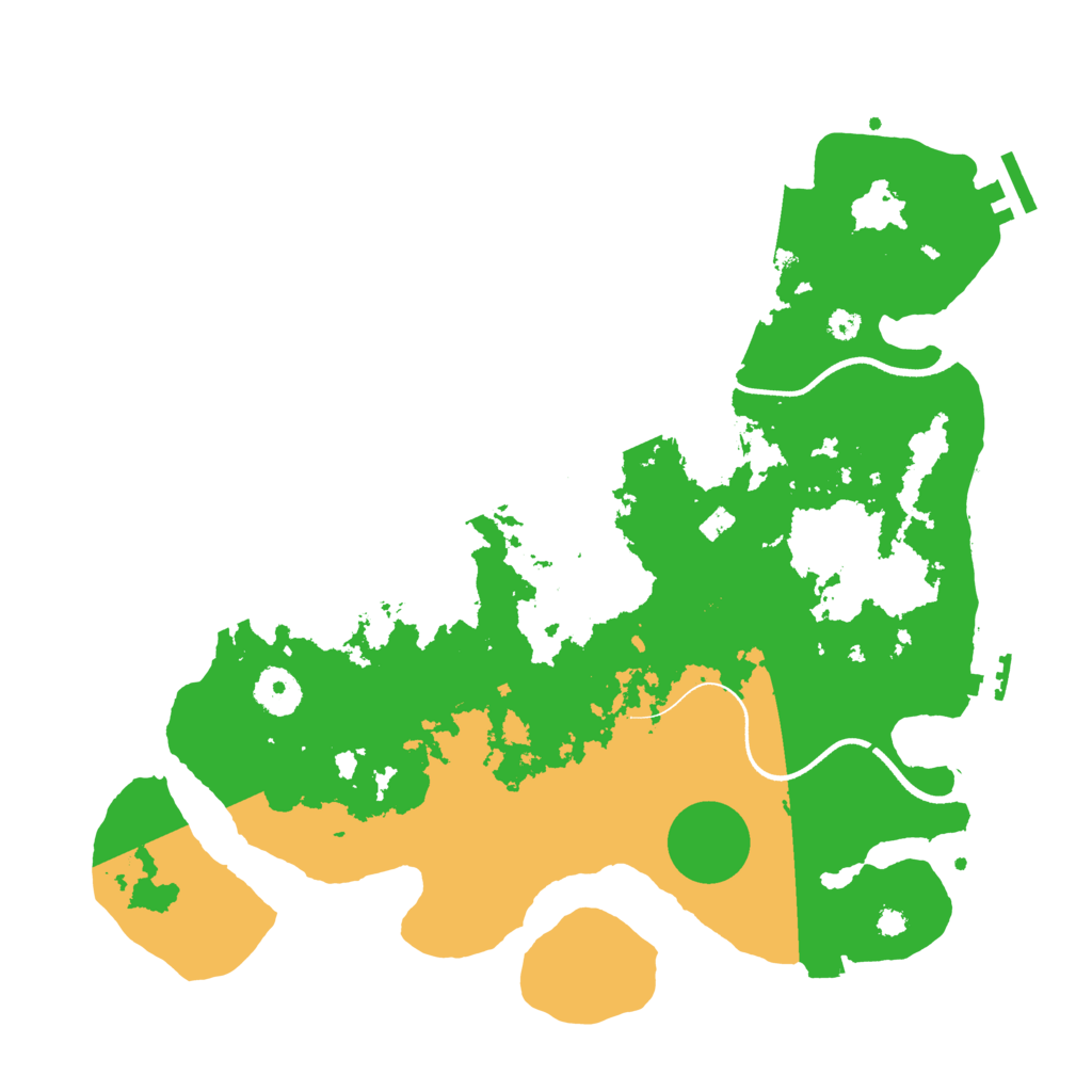 Biome Rust Map: Procedural Map, Size: 3500, Seed: 500040