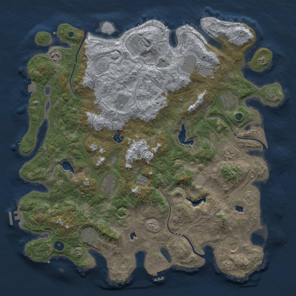 Rust Map: Procedural Map, Size: 4500, Seed: 2011910455, 17 Monuments