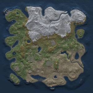 Thumbnail Rust Map: Procedural Map, Size: 4000, Seed: 635529, 15 Monuments