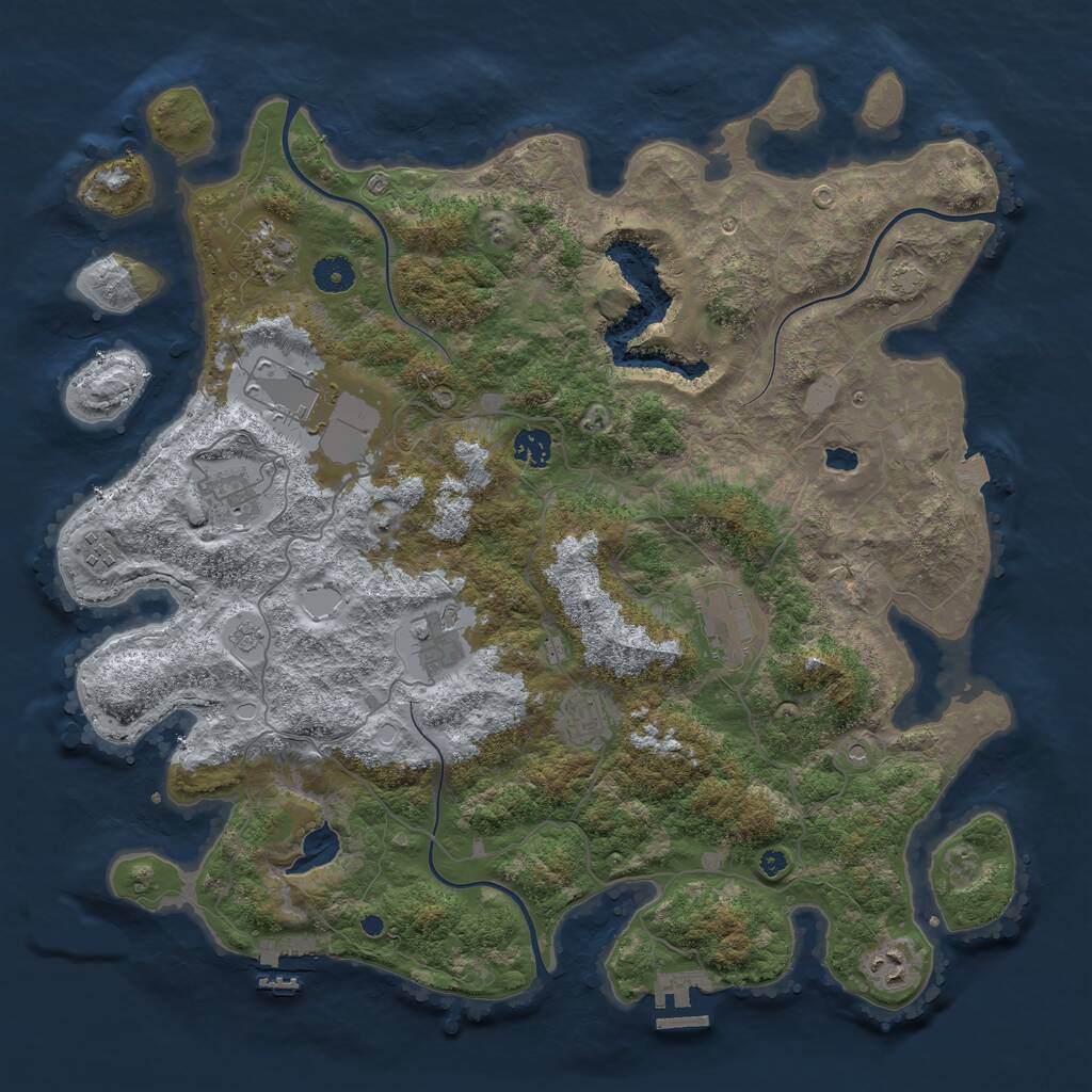 Rust Map: Procedural Map, Size: 4200, Seed: 184088755, 15 Monuments