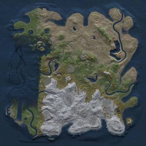 Thumbnail Rust Map: Procedural Map, Size: 4500, Seed: 888888, 17 Monuments