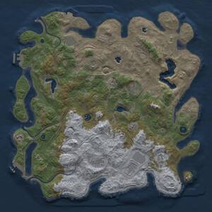 Thumbnail Rust Map: Procedural Map, Size: 4500, Seed: 888888, 15 Monuments