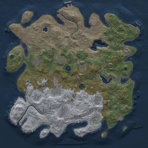 Thumbnail Rust Map: Procedural Map, Size: 4000, Seed: 1863616047, 15 Monuments