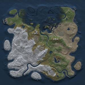 Thumbnail Rust Map: Procedural Map, Size: 4250, Seed: 35394, 16 Monuments