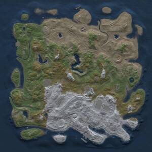Thumbnail Rust Map: Procedural Map, Size: 4500, Seed: 8848, 14 Monuments