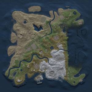 Thumbnail Rust Map: Procedural Map, Size: 4000, Seed: 1727903960, 15 Monuments