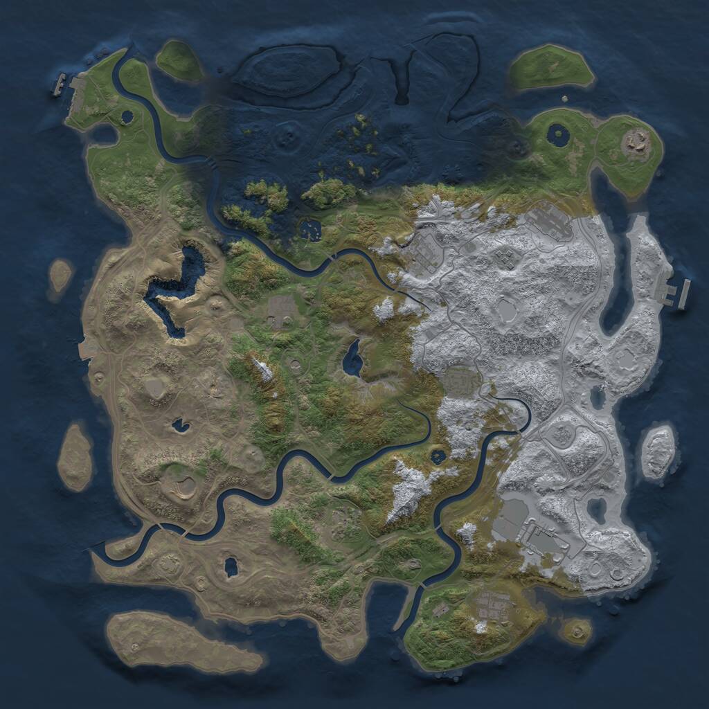 Rust Map: Procedural Map, Size: 4700, Seed: 20807914, 17 Monuments