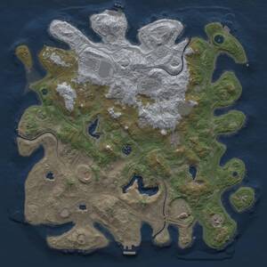 Thumbnail Rust Map: Procedural Map, Size: 4500, Seed: 1592457939, 16 Monuments