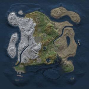 Thumbnail Rust Map: Procedural Map, Size: 3000, Seed: 967090796, 11 Monuments