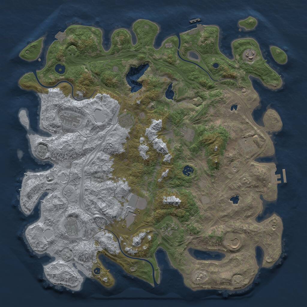Rust Map: Procedural Map, Size: 4500, Seed: 404153424, 17 Monuments