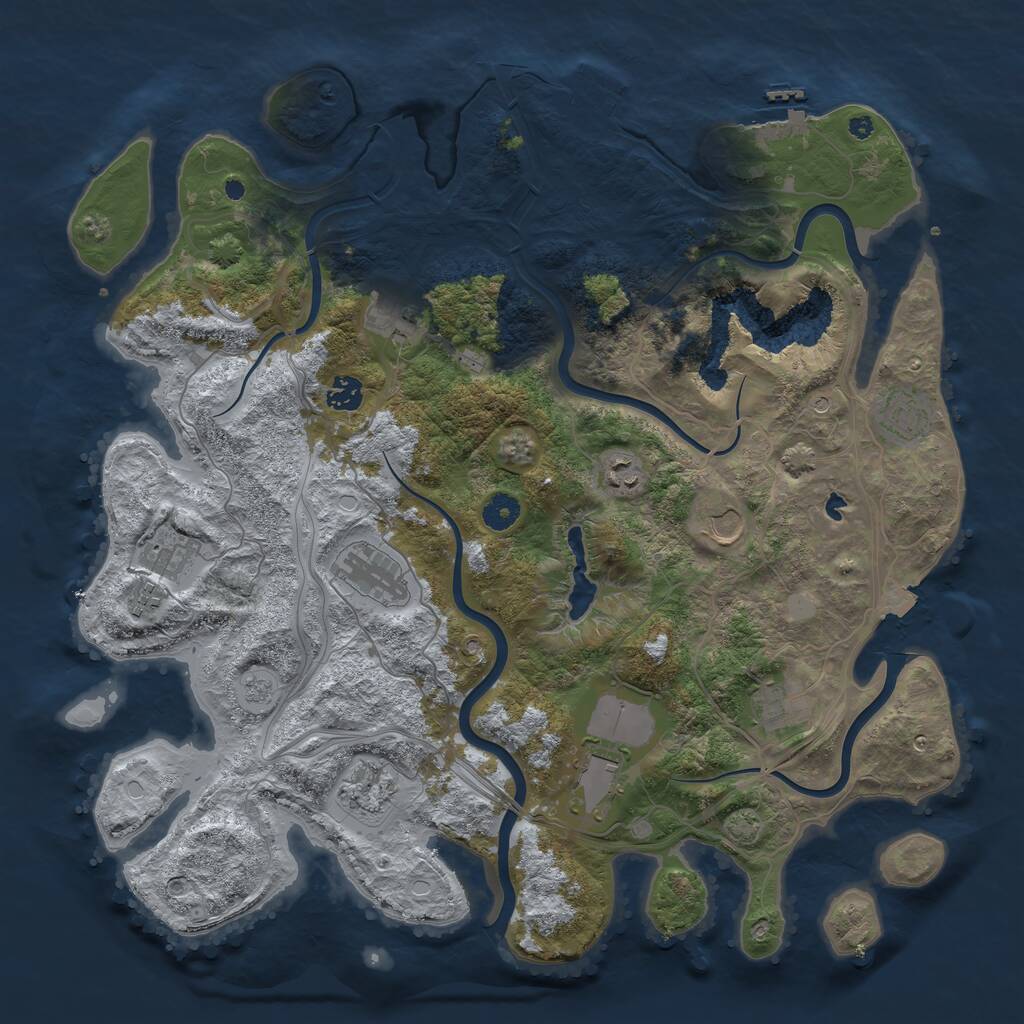 Rust Map: Procedural Map, Size: 4250, Seed: 1759, 17 Monuments