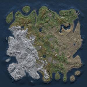 Thumbnail Rust Map: Procedural Map, Size: 4250, Seed: 1759, 17 Monuments