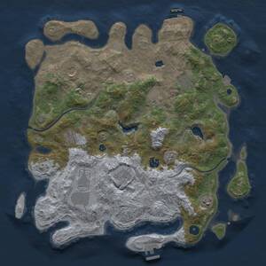 Thumbnail Rust Map: Procedural Map, Size: 4000, Seed: 461241315, 15 Monuments