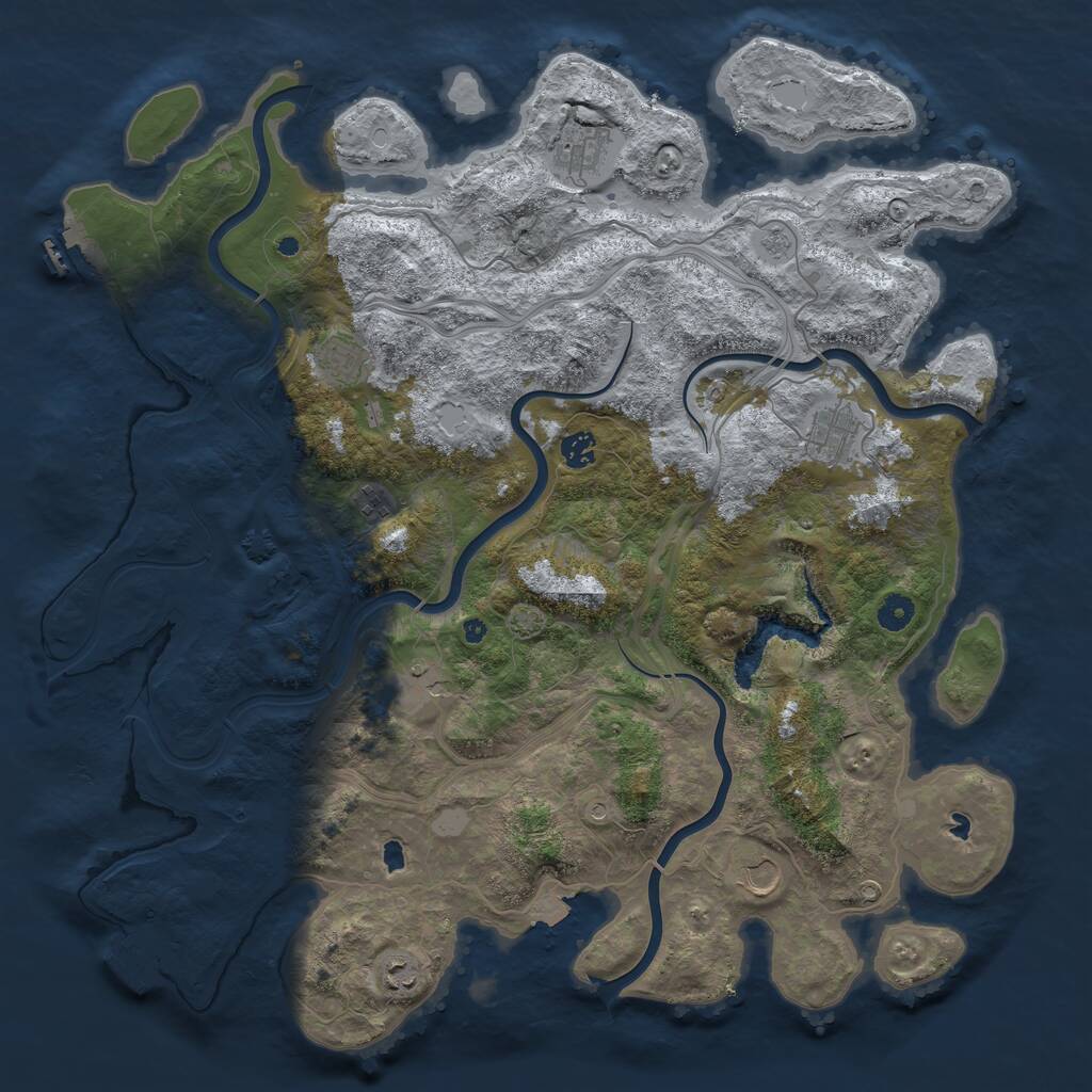 Rust Map: Procedural Map, Size: 4510, Seed: 340, 14 Monuments