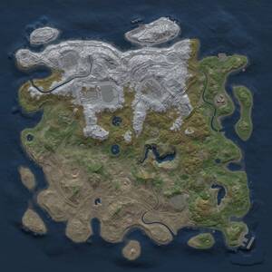 Thumbnail Rust Map: Procedural Map, Size: 4250, Seed: 43512, 15 Monuments