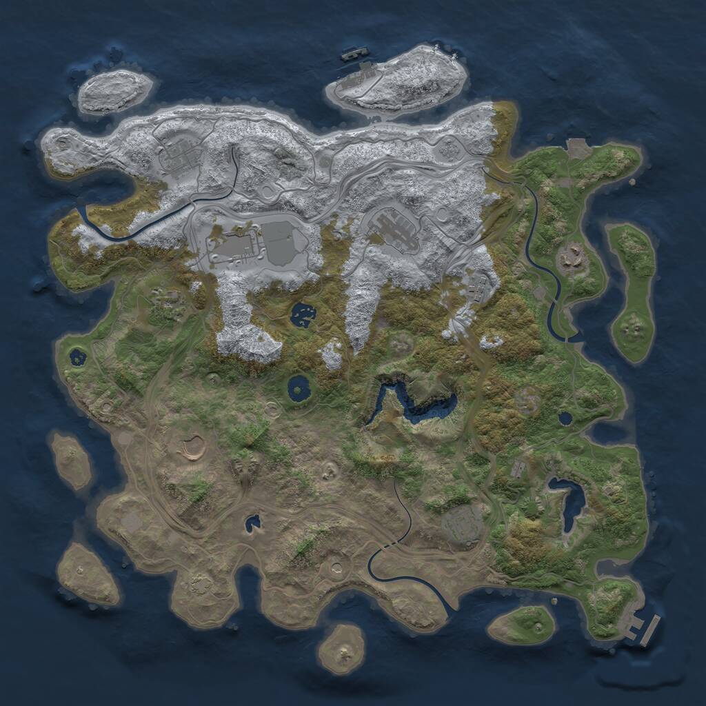 Rust Map: Procedural Map, Size: 4250, Seed: 43512, 15 Monuments