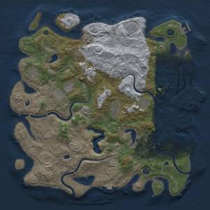 Thumbnail Rust Map: Procedural Map, Size: 4500, Seed: 1138555740, 16 Monuments