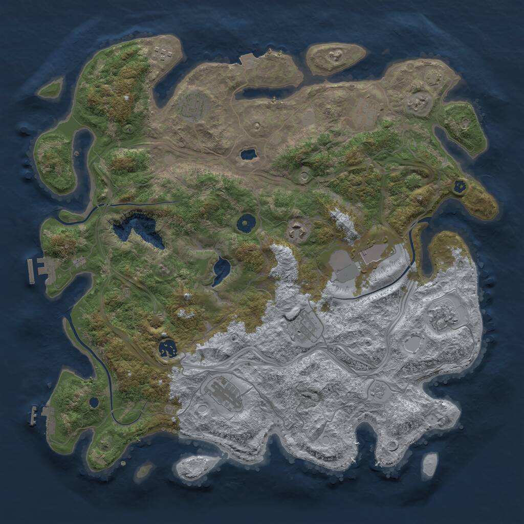 Rust Map: Procedural Map, Size: 4250, Seed: 35369420, 15 Monuments