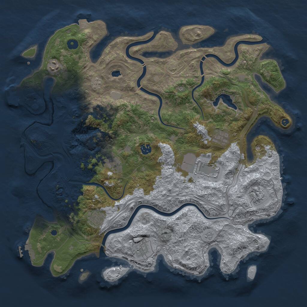 Rust Map: Procedural Map, Size: 4250, Seed: 35369420, 15 Monuments
