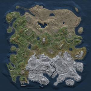 Thumbnail Rust Map: Procedural Map, Size: 4250, Seed: 895617203, 17 Monuments