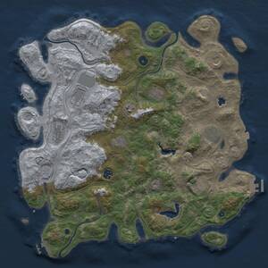 Thumbnail Rust Map: Procedural Map, Size: 4300, Seed: 1805682257, 17 Monuments