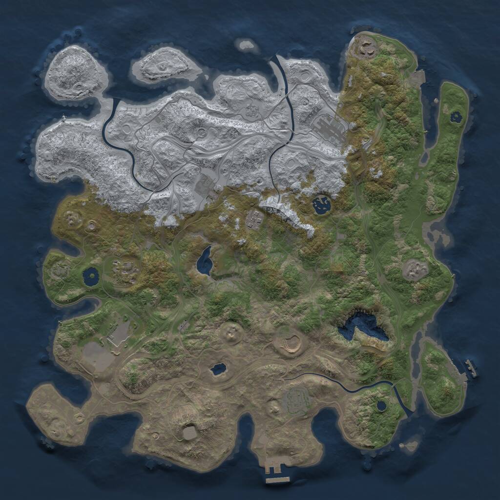 Rust Map: Procedural Map, Size: 4250, Seed: 3832, 15 Monuments