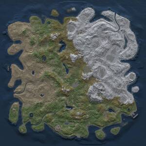 Thumbnail Rust Map: Procedural Map, Size: 5000, Seed: 155555, 17 Monuments