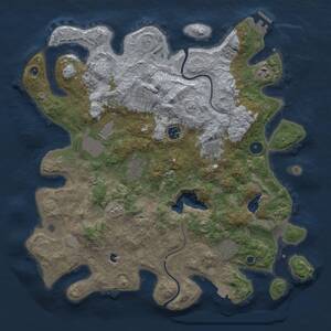 Thumbnail Rust Map: Procedural Map, Size: 4000, Seed: 987122111, 14 Monuments