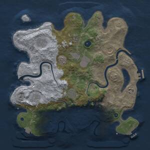 Thumbnail Rust Map: Procedural Map, Size: 3500, Seed: 867475351, 14 Monuments