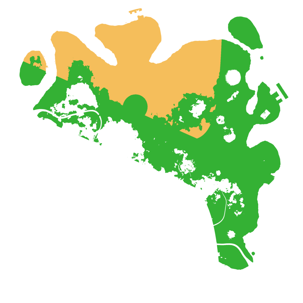 Biome Rust Map: Procedural Map, Size: 3500, Seed: 518090443