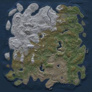 Thumbnail Rust Map: Procedural Map, Size: 5000, Seed: 1283833089, 16 Monuments