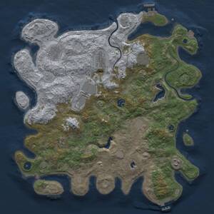 Thumbnail Rust Map: Procedural Map, Size: 4000, Seed: 26198, 15 Monuments