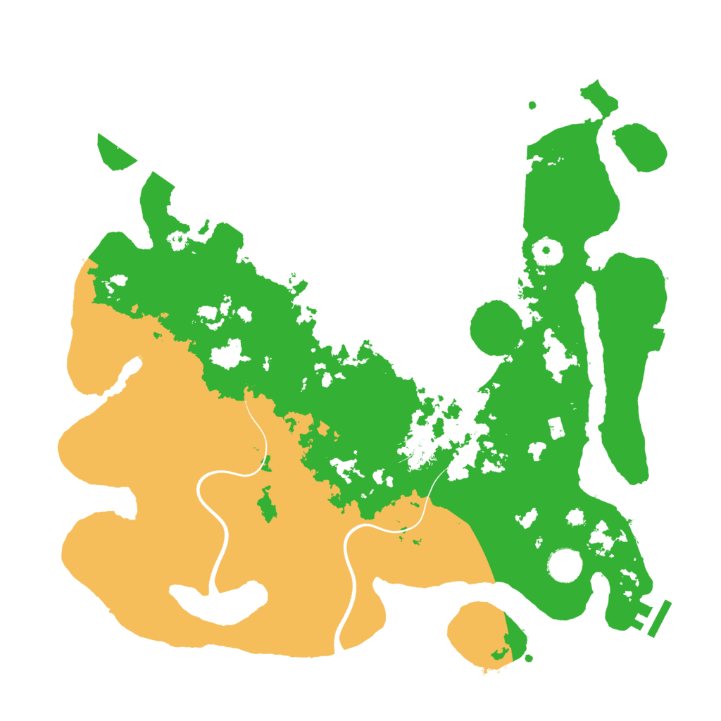 Biome Rust Map: Procedural Map, Size: 3700, Seed: 523513308