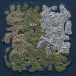 Thumbnail Rust Map: Procedural Map, Size: 5000, Seed: 51807860, 16 Monuments