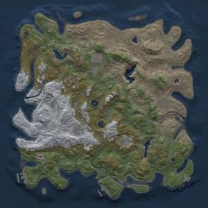 Thumbnail Rust Map: Procedural Map, Size: 4500, Seed: 18072024, 15 Monuments